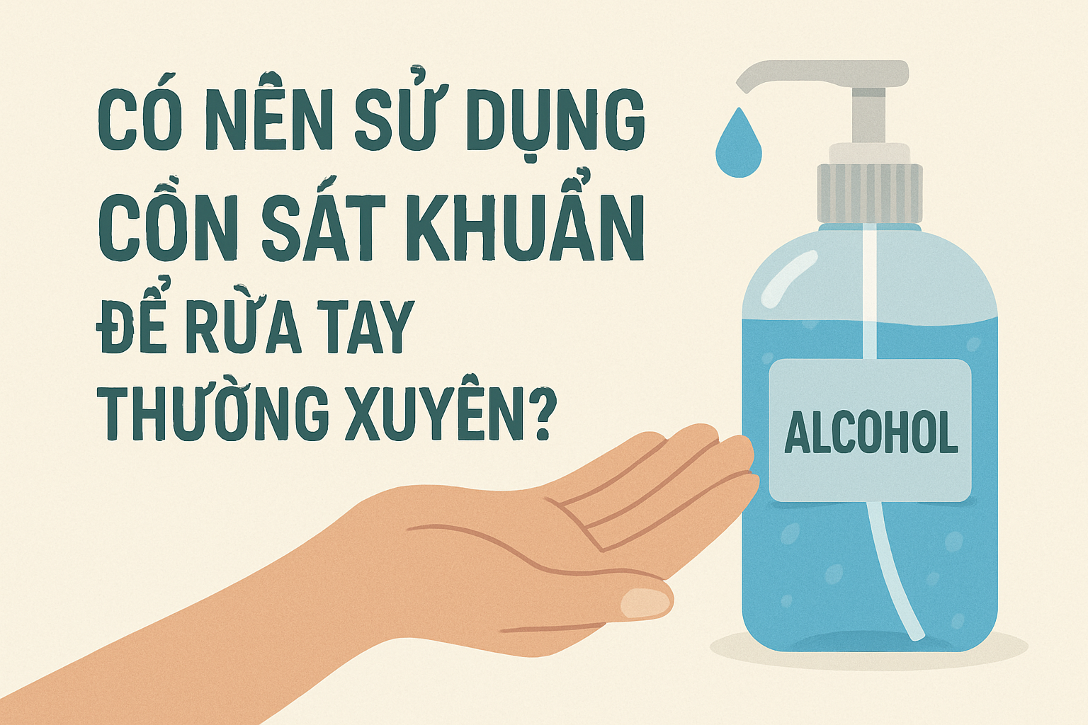  Có Nên Sử Dụng Cồn Sát Khuẩn Để Rửa Tay Thường Xuyên?   